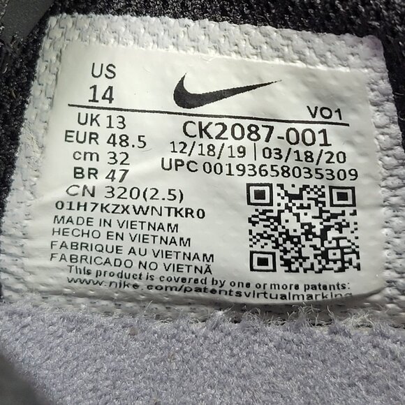 Nike Mamba Fury Black White 2020 Men's Size 14 Kobe Bryant Basketball CK2087-001 - Picture 11 of 11